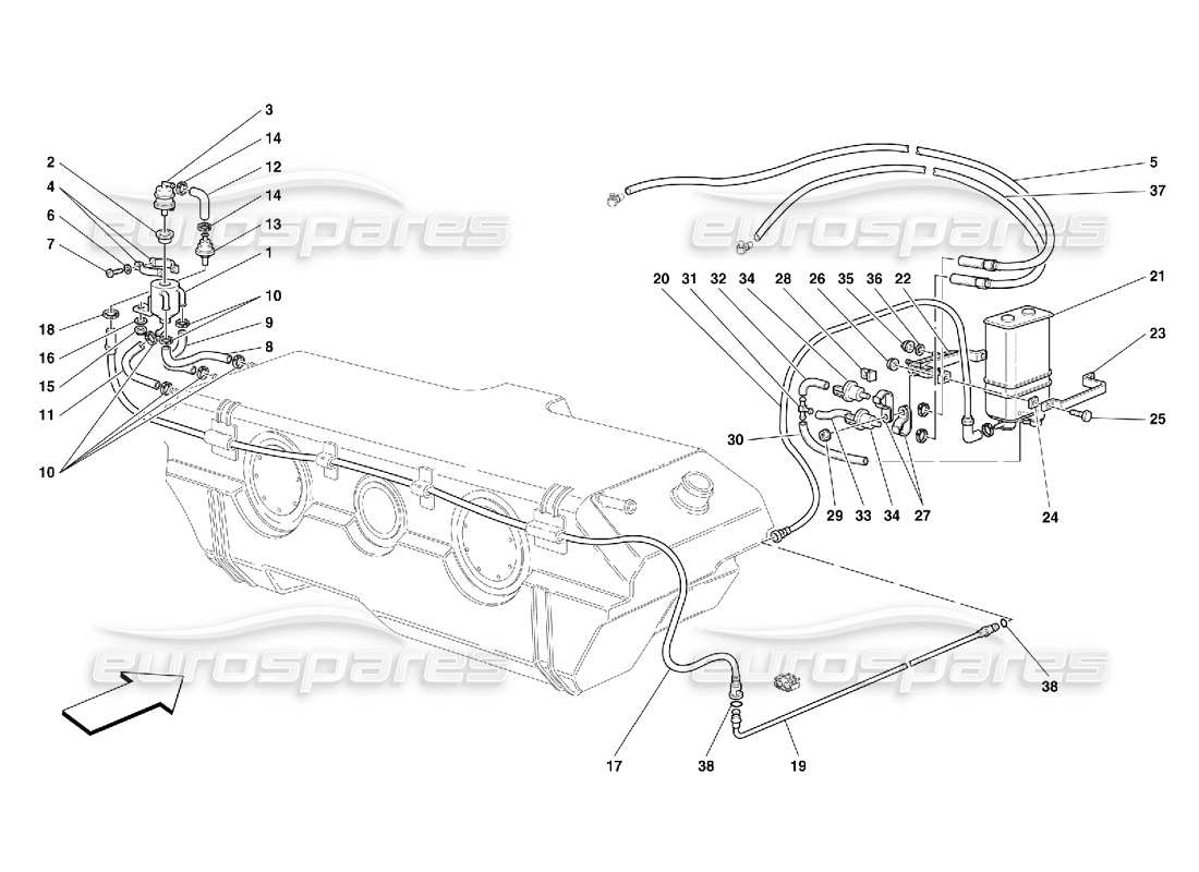 ferrari 456 gt/gta antievap.-gerät - nicht für usa, cdn und aus von auto ass. nr. 26913 ersatzteildiagramm