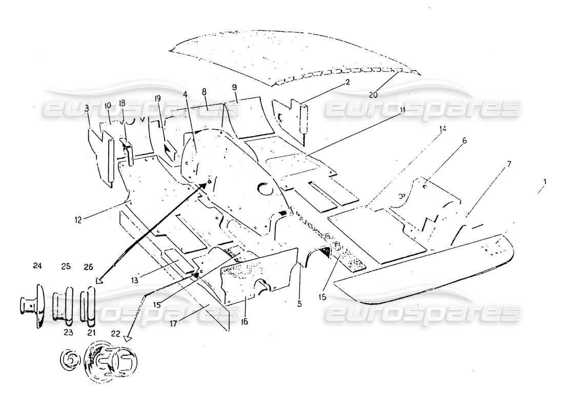 ferrari 330 gt 2+2 (coachwork) innenteppiche (ausgabe 2) teilediagramm