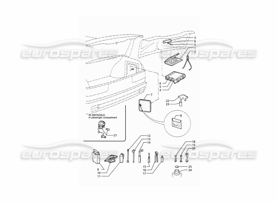 maserati ghibli 2.8 (abs) werkzeugteilediagramm