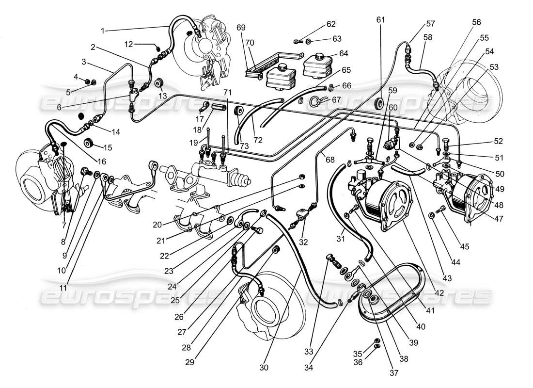 lamborghini espada bremssystem teilediagramm