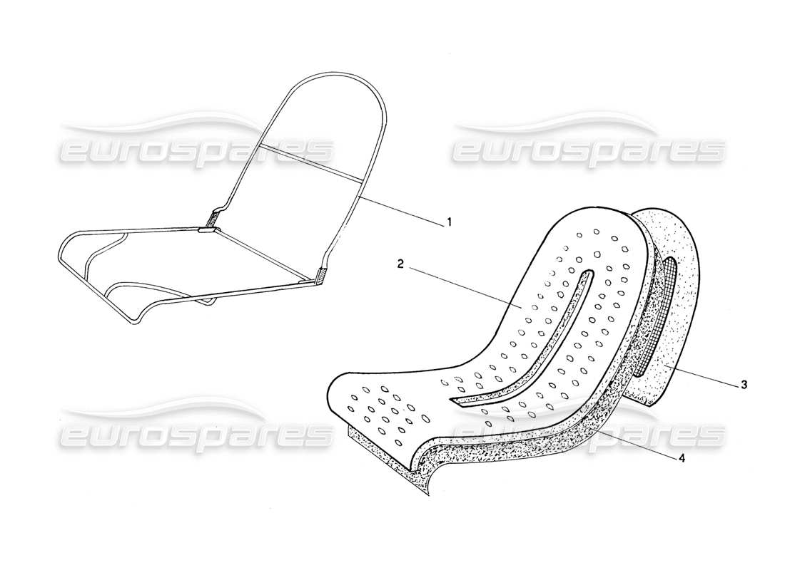 ferrari 206 gt dino (coachwork) sitzrahmen-teilediagramm