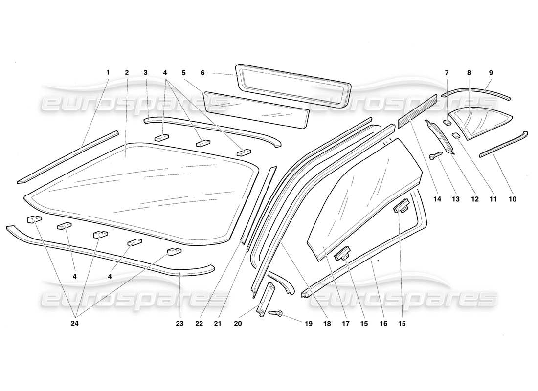 lamborghini diablo vt (1994) windows teilediagramm