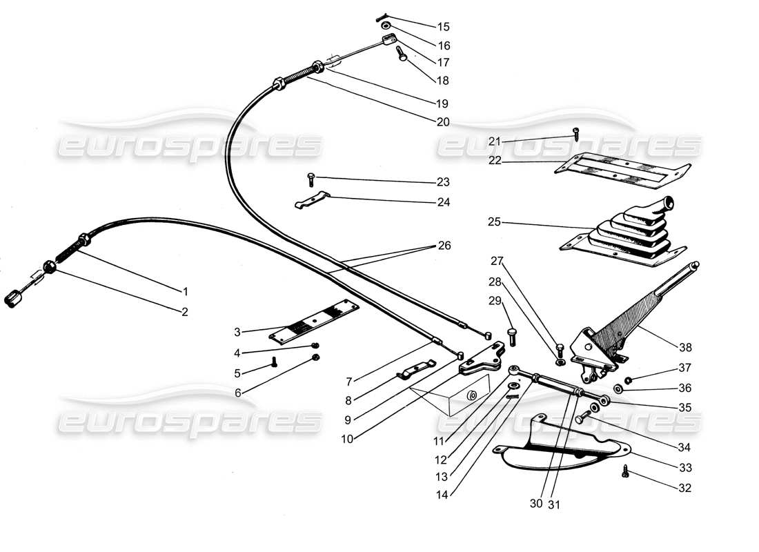 lamborghini espada handbremse serie i teilediagramm