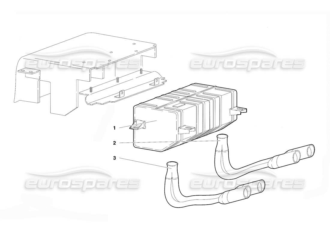 lamborghini diablo vt (1994) abgasanlage (gültig für japan-version – april 1994) teilediagramm