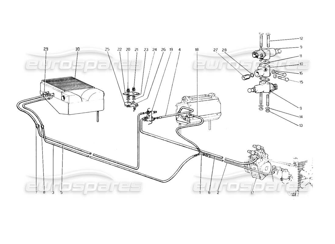 ferrari 400 gt (mechanical) teilediagramm für zusatzklimaanlage