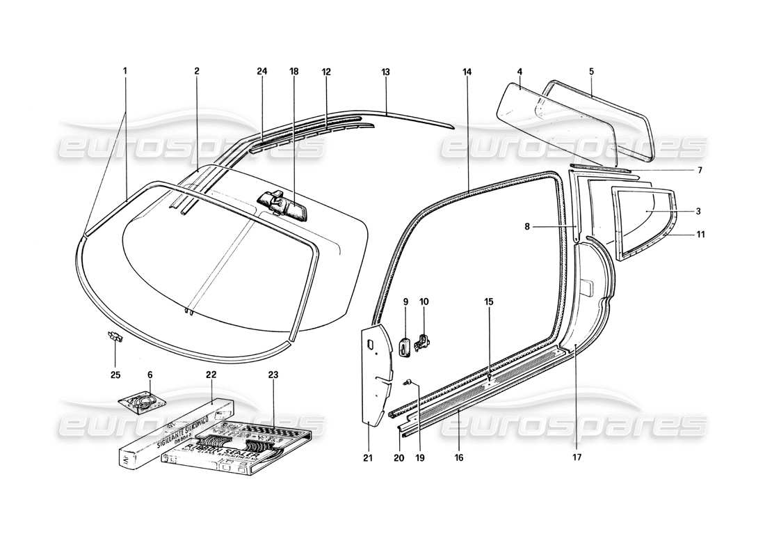 ferrari 512 bbi brillenteildiagramm