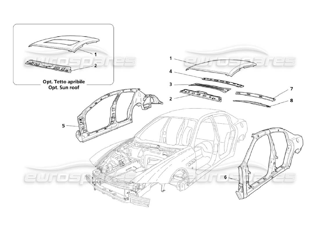maserati qtp. (2006) 4.2 diagramm der zentralen äußeren strukturen und körperteile