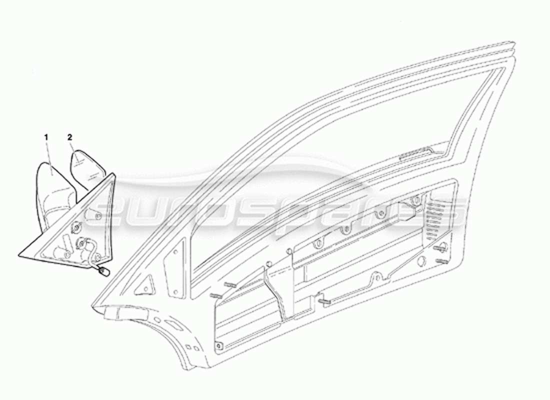 lamborghini diablo vt (1994) türen (gültig für kanada-version – april 1994) teilediagramm