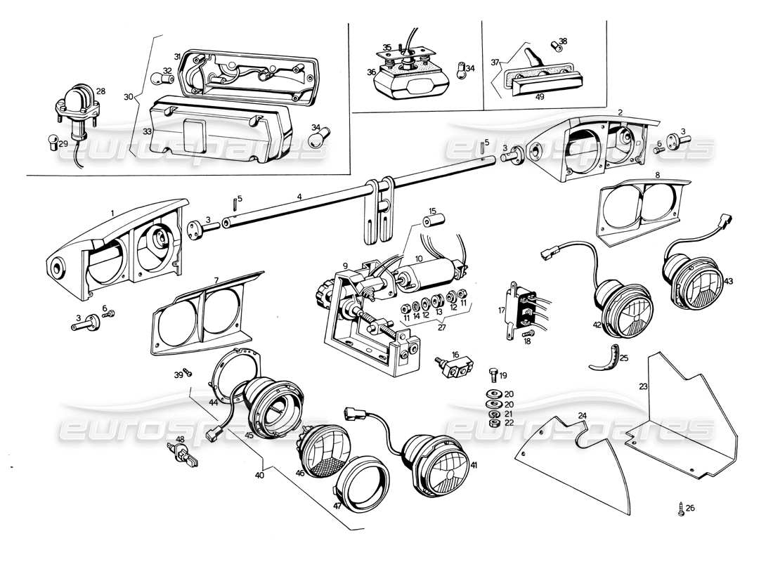 maserati ghibli 4.7 / 4.9 lichter teilediagramm