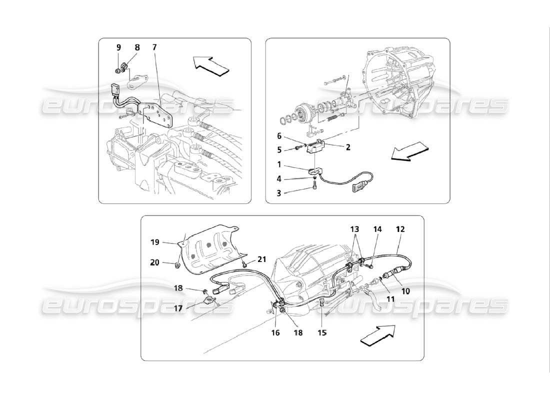 maserati qtp. (2006) 4.2 elektronische kupplungssteuerung für f1-getriebe teilediagramm