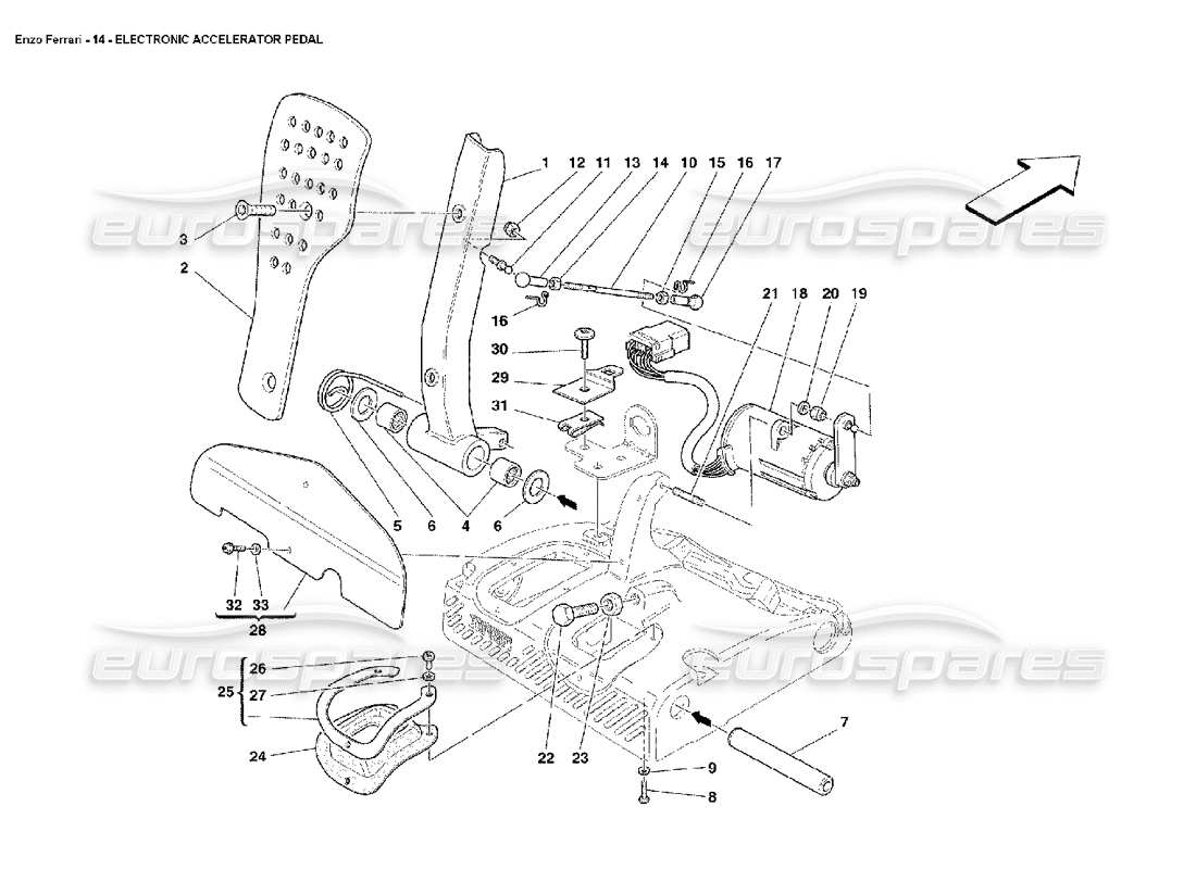 FERRARI ENZO ELEKTRONISCHES GASPEDAL TEILEDIAGRAMM ferrari enzo elektronisches gaspedal teilediagramm