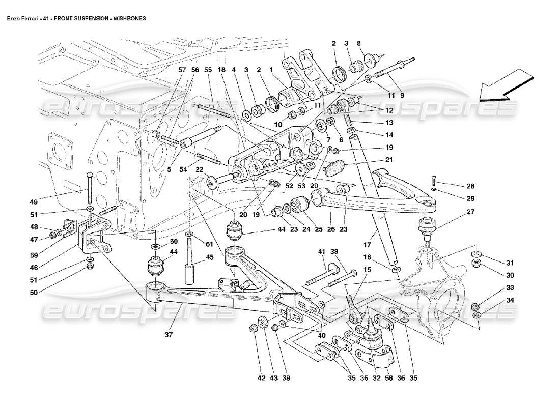 FERRARI ENZO QUERLENKER DER VORDERRADAUFHÄNGUNG TEILEDIAGRAMM ferrari enzo querlenker der vorderradaufhängung teilediagramm