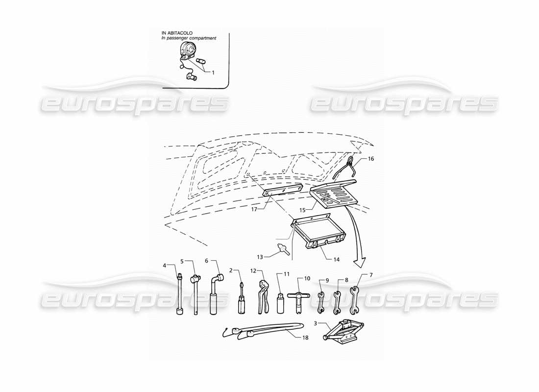 maserati qtp v6 (1996) werkzeugteilediagramm