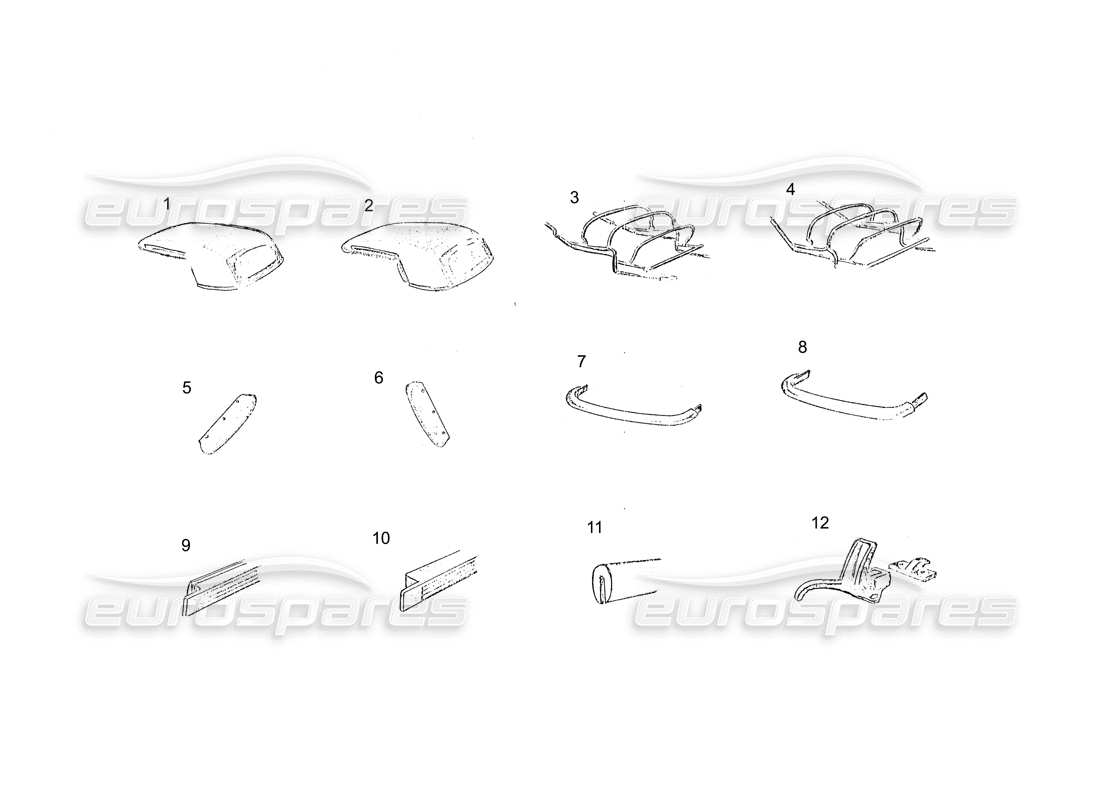 ferrari 250 gt (coachwork) cabriolet-verdeck teilediagramm