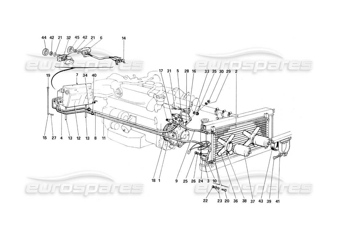 ferrari 400i (1983 mechanical) teilediagramm der klimaanlage
