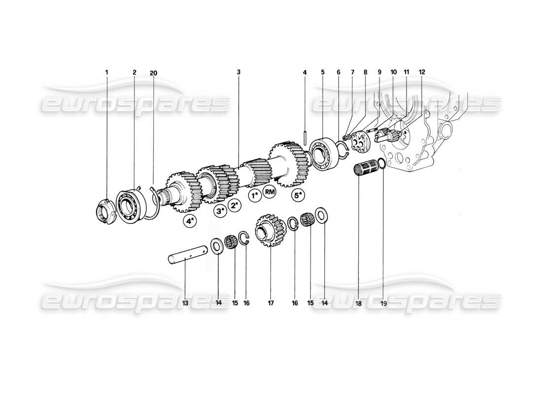 ferrari 400i (1983 mechanical) hauptwelle und ölpumpe (400 gt) teilediagramm