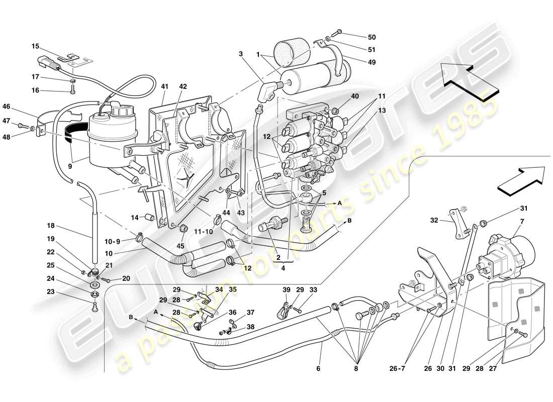 ein teilediagramm aus dem teilekatalog ferrari 599