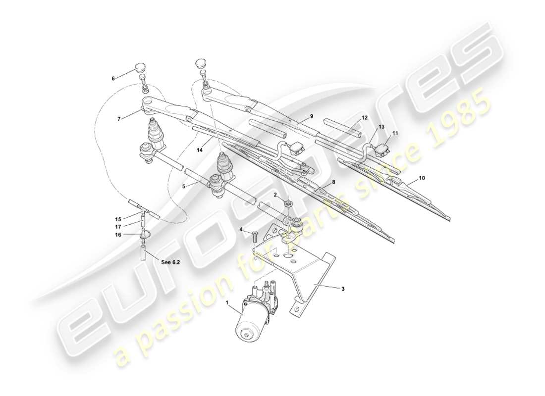 ein teilediagramm aus dem teilekatalog aston martin db7