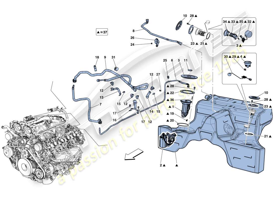 teilediagramm mit der teilenummer 304863