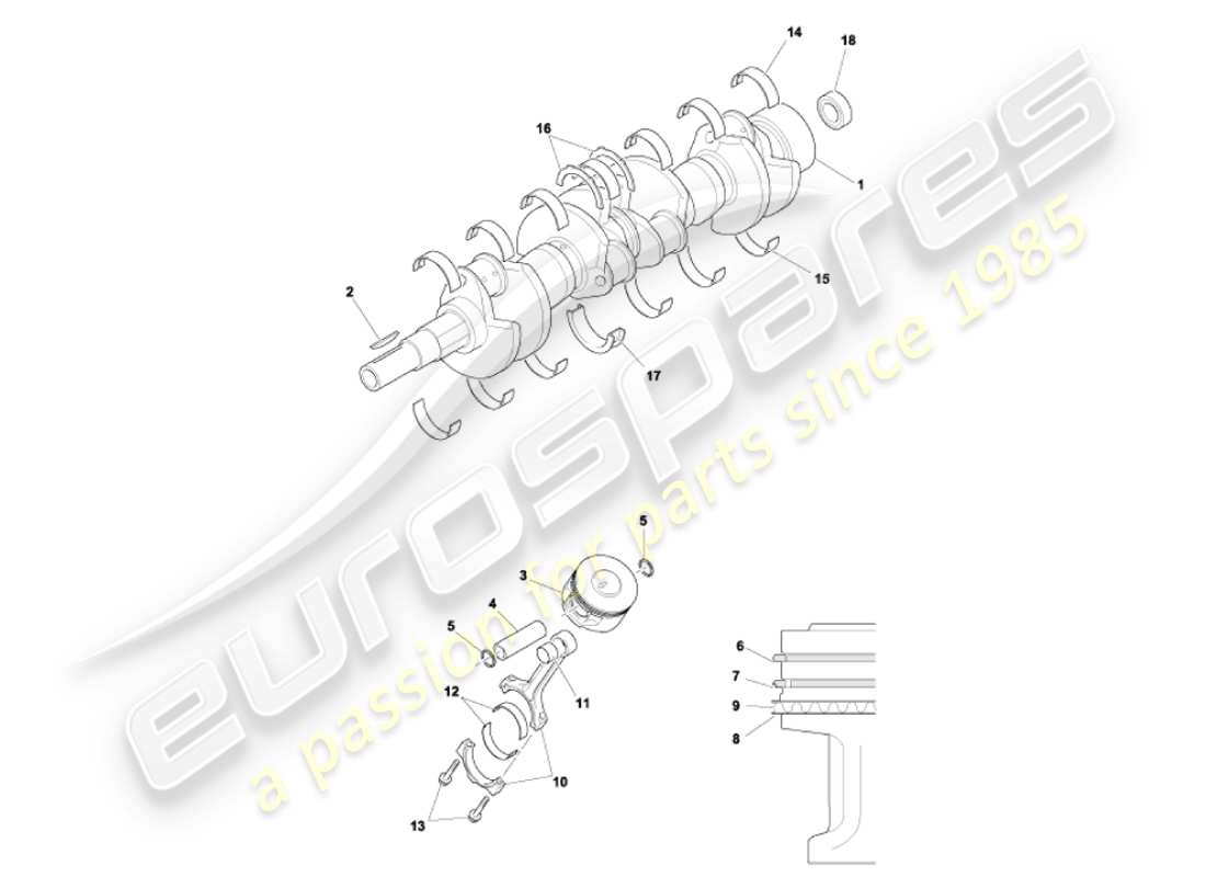 eine teilezeichnung aus dem aston martin vanquish (2007) teilekatalog