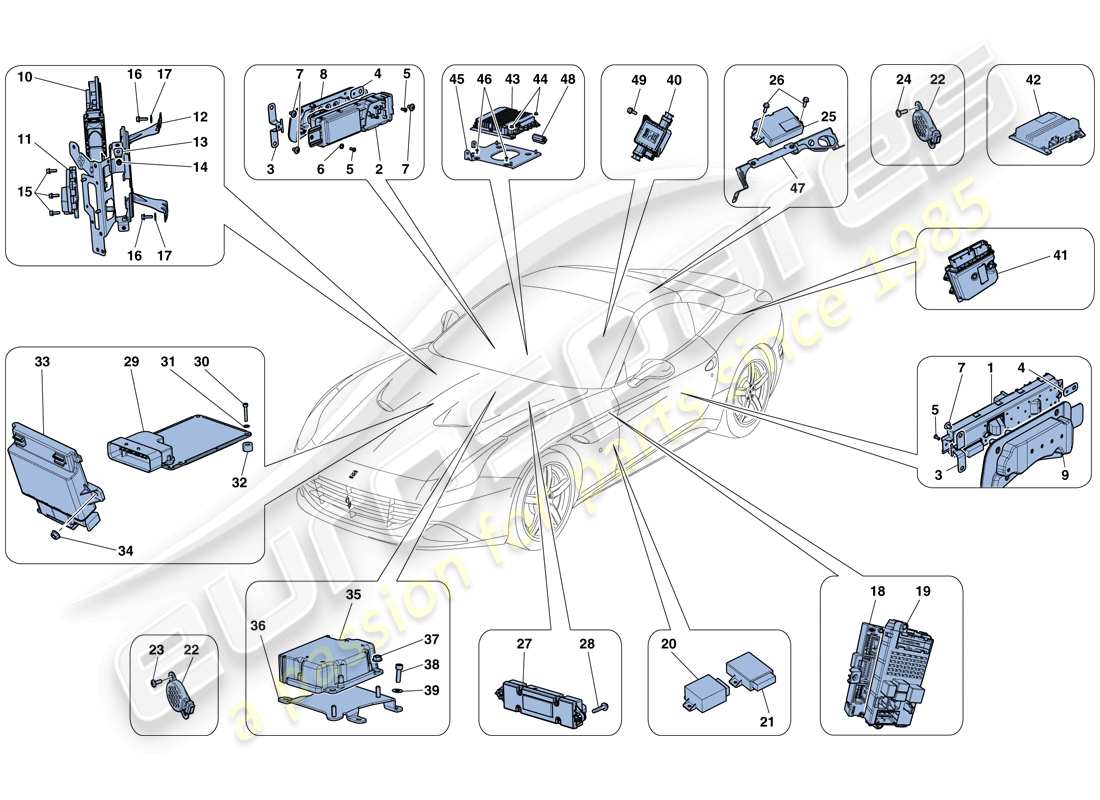 ferrari california t (europe) fahrzeug-ecus teilediagramm