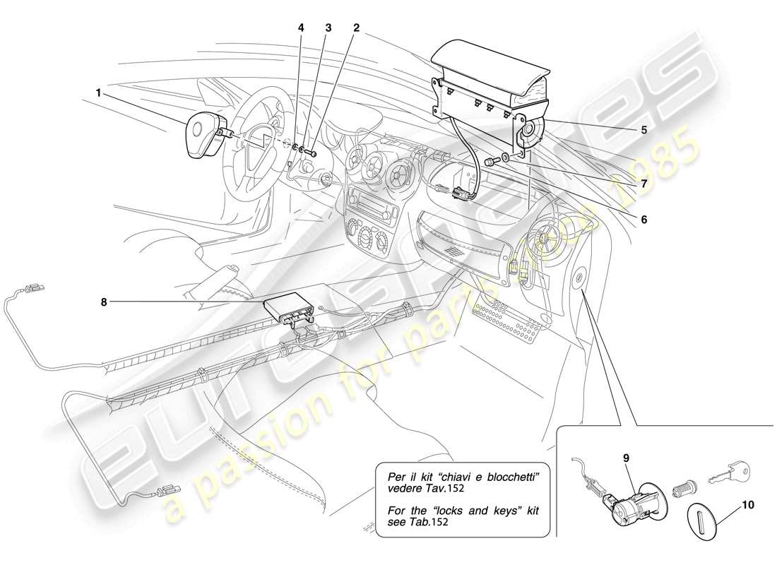 ferrari f430 scuderia spider 16m (europe) airbags teilediagramm
