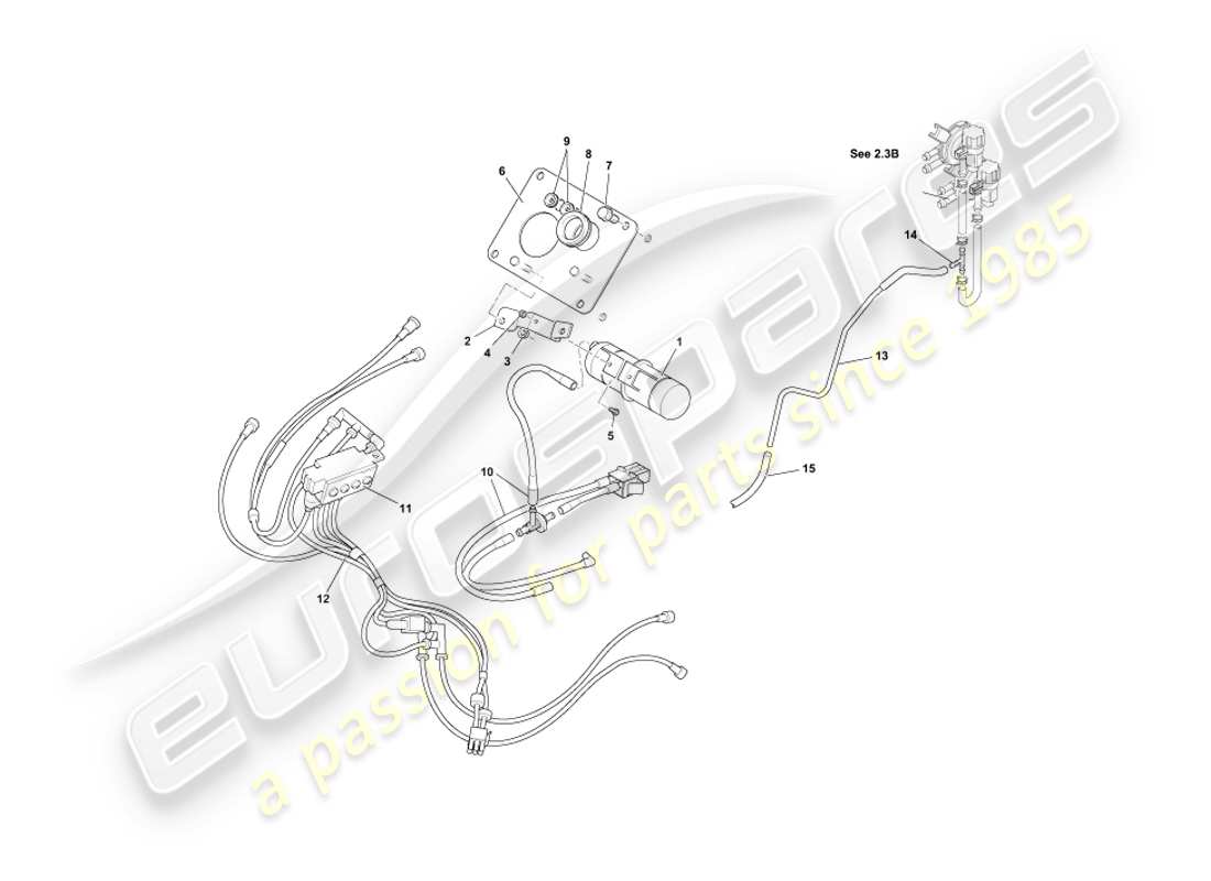 aston martin db7 vantage (1999) vakuumsystem teilediagramm