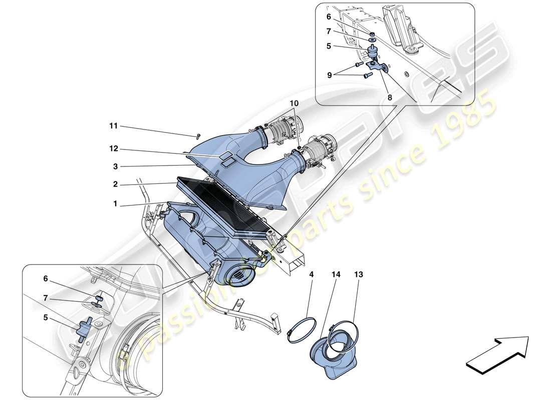 ferrari 458 speciale aperta (usa) teilediagramm lufteinlass