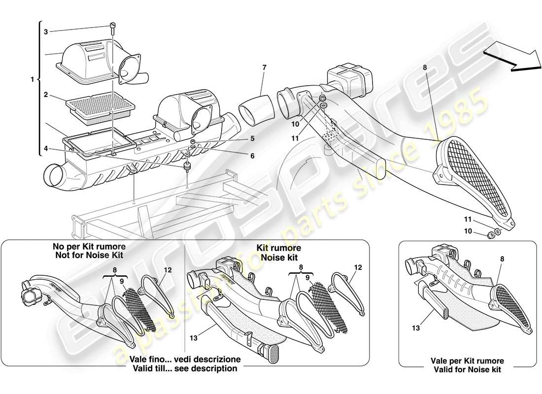 ferrari f430 coupe (usa) teilediagramm lufteinlass