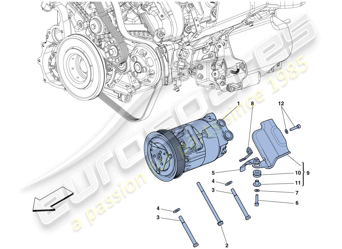 ferrari 458 speciale (europe) ac-system-kompressor - teilediagramm