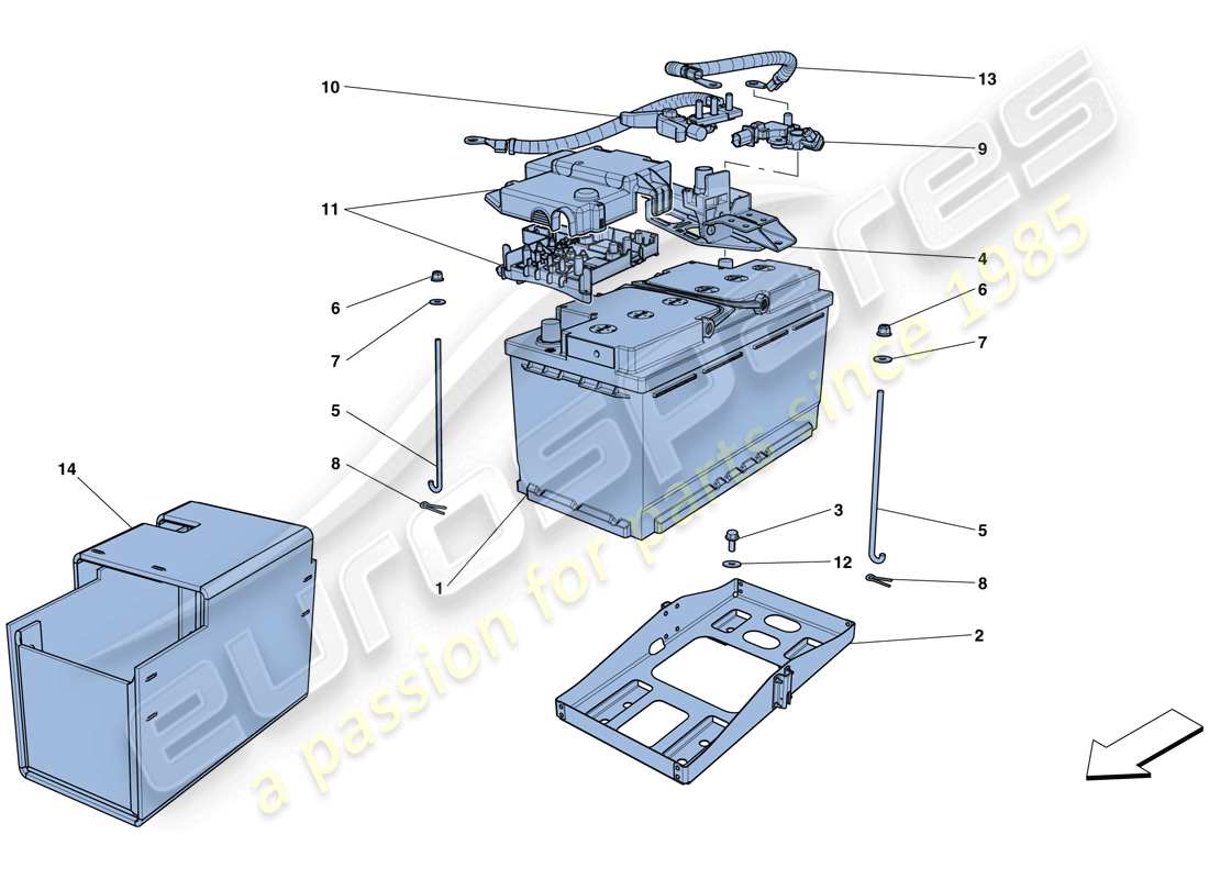 ferrari gtc4 lusso (europe) batterie teilediagramm