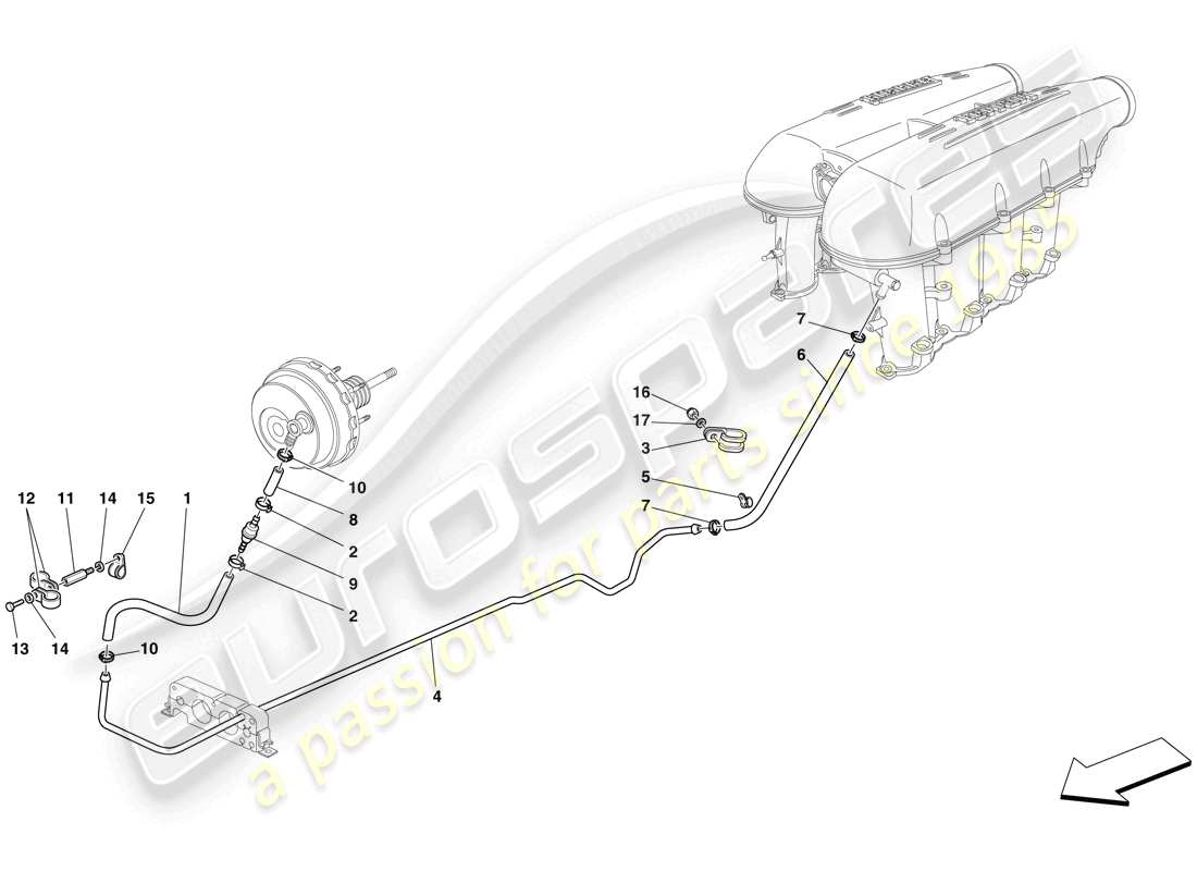 ferrari f430 scuderia (europe) servolenkungssystem - teilediagramm