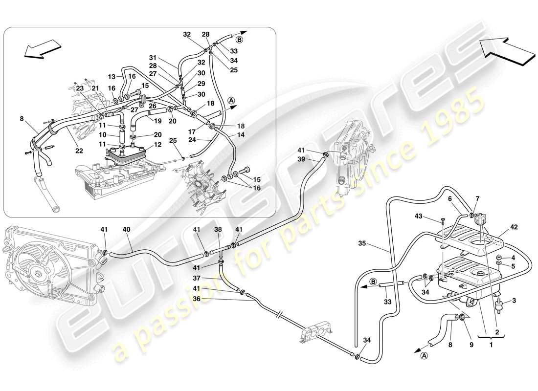 ferrari f430 scuderia (usa) ausgleichsbehälter - teilediagramm