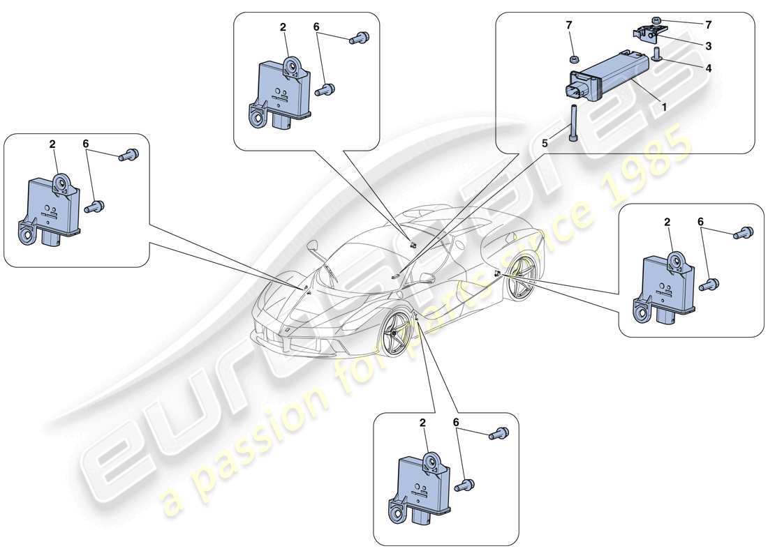 ferrari laferrari aperta (europe) reifendrucküberwachungssystem teilediagramm