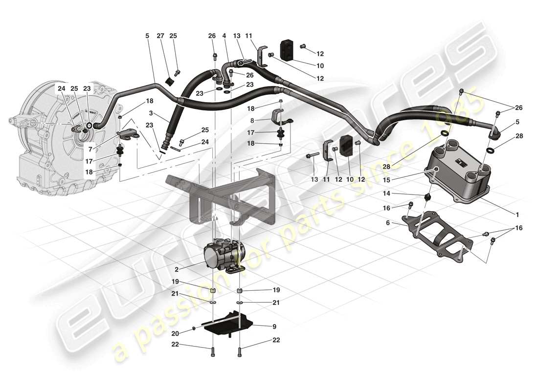 ferrari laferrari (europe) elektromotorkühlung teilediagramm