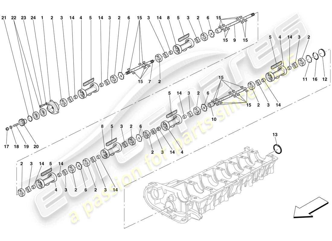 maserati mc12 öl-/wasser-rückgewinnungspumpe teilediagramm