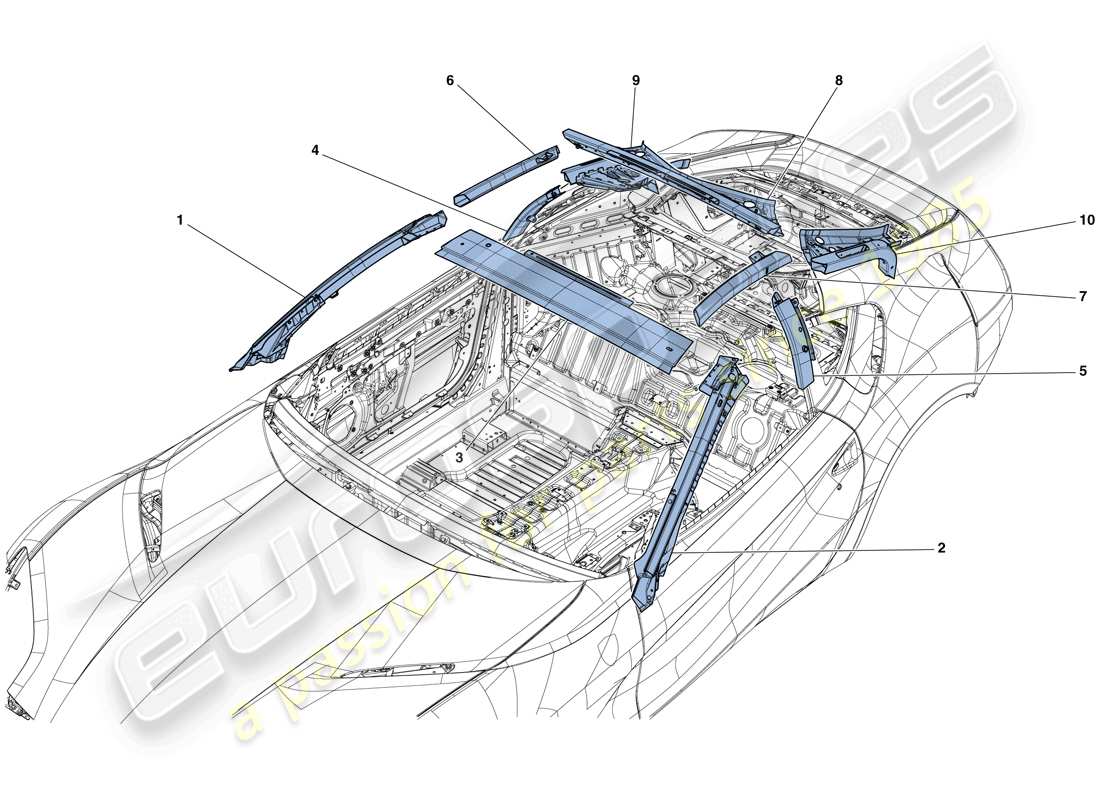 ferrari 812 superfast (usa) greenhouse-ersatzteildiagramm