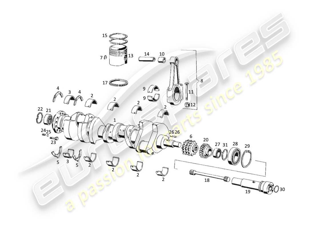 maserati kyalami bewegliche teile teilediagramm