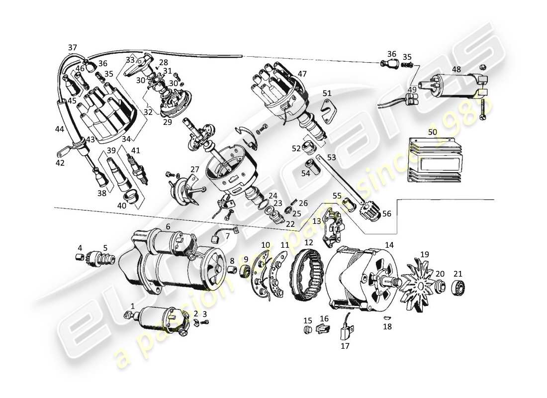maserati kyalami elektrische ausrüstung teilediagramm