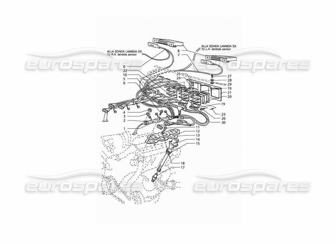 maserati qtp v6 (1996) zündsystem (lhd) teilediagramm