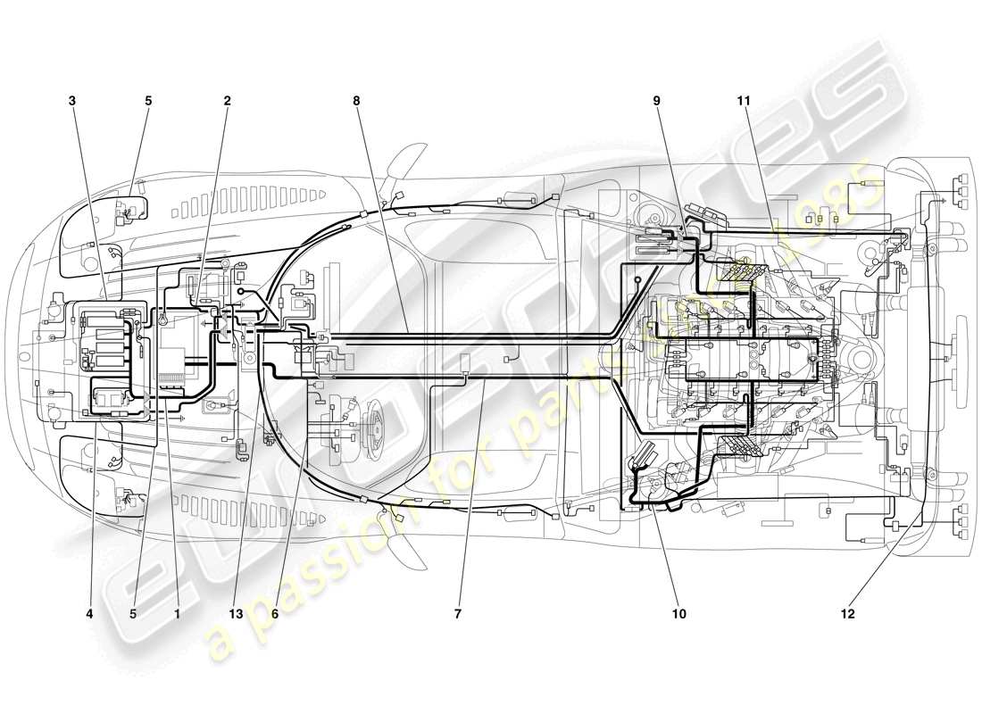 maserati mc12 elektrisches system teilediagramm