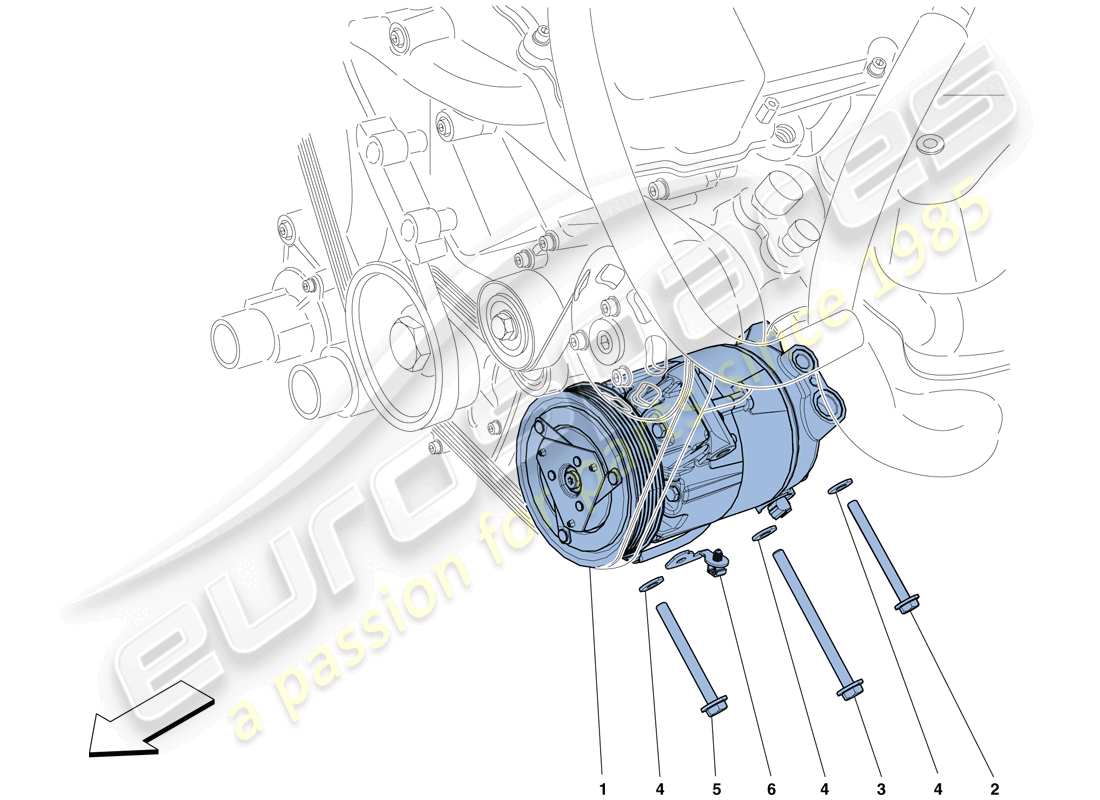ferrari f12 berlinetta (rhd) ac-system-kompressor - teilediagramm