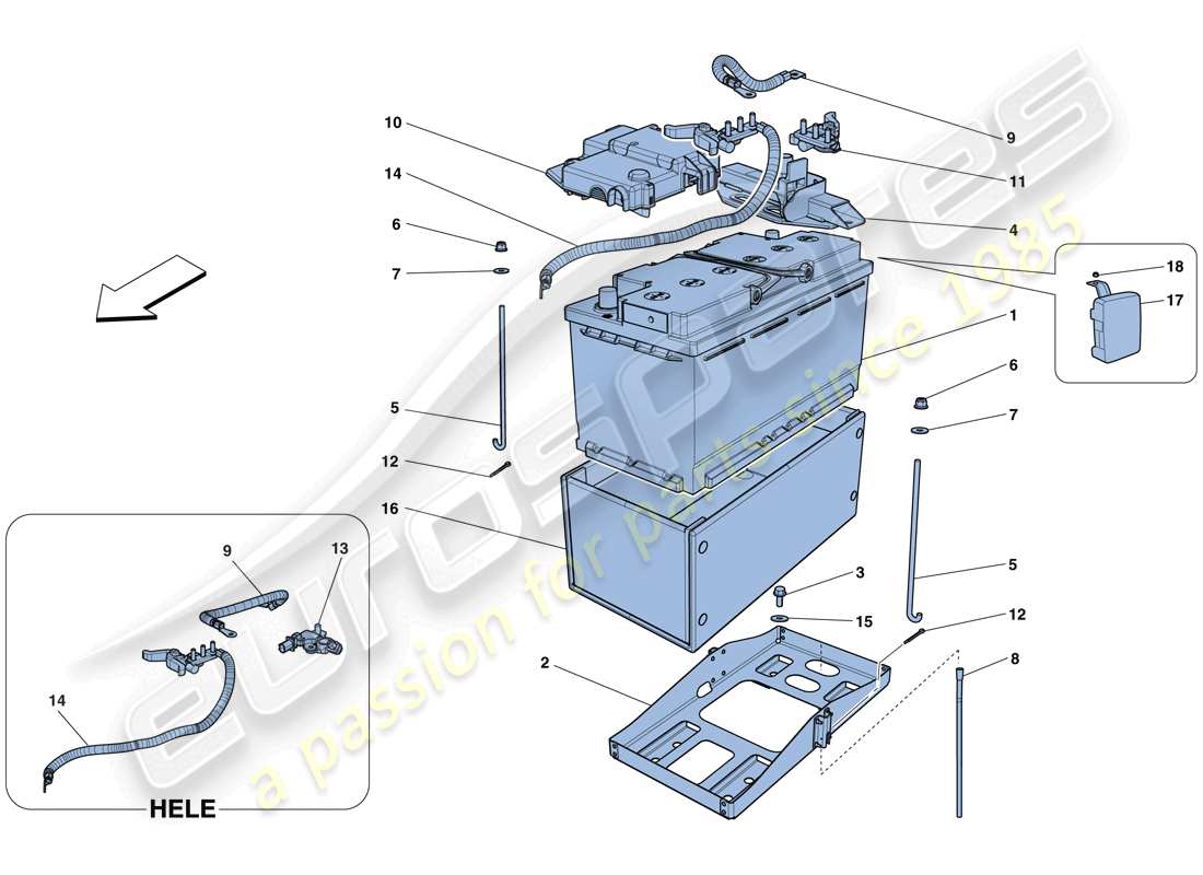 ferrari f12 tdf (europe) batterie teilediagramm