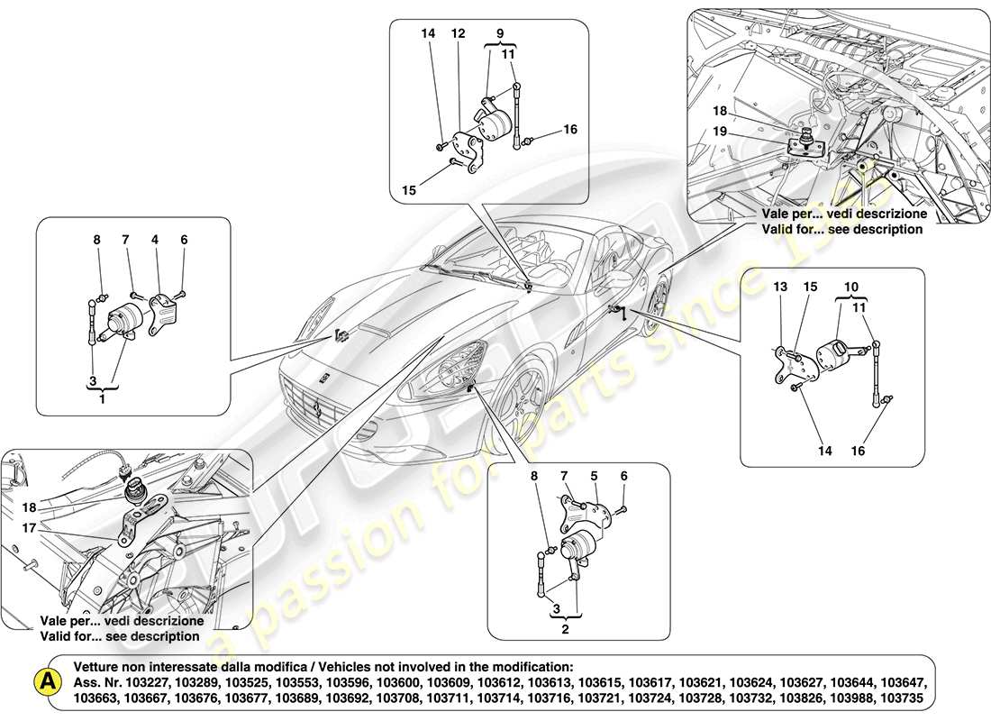 ferrari california (europe) elektronisches management (aufhängung) teilediagramm