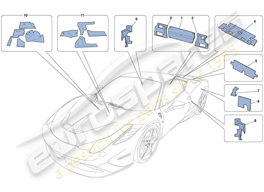 ferrari 458 speciale (usa) isolierung teilediagramm