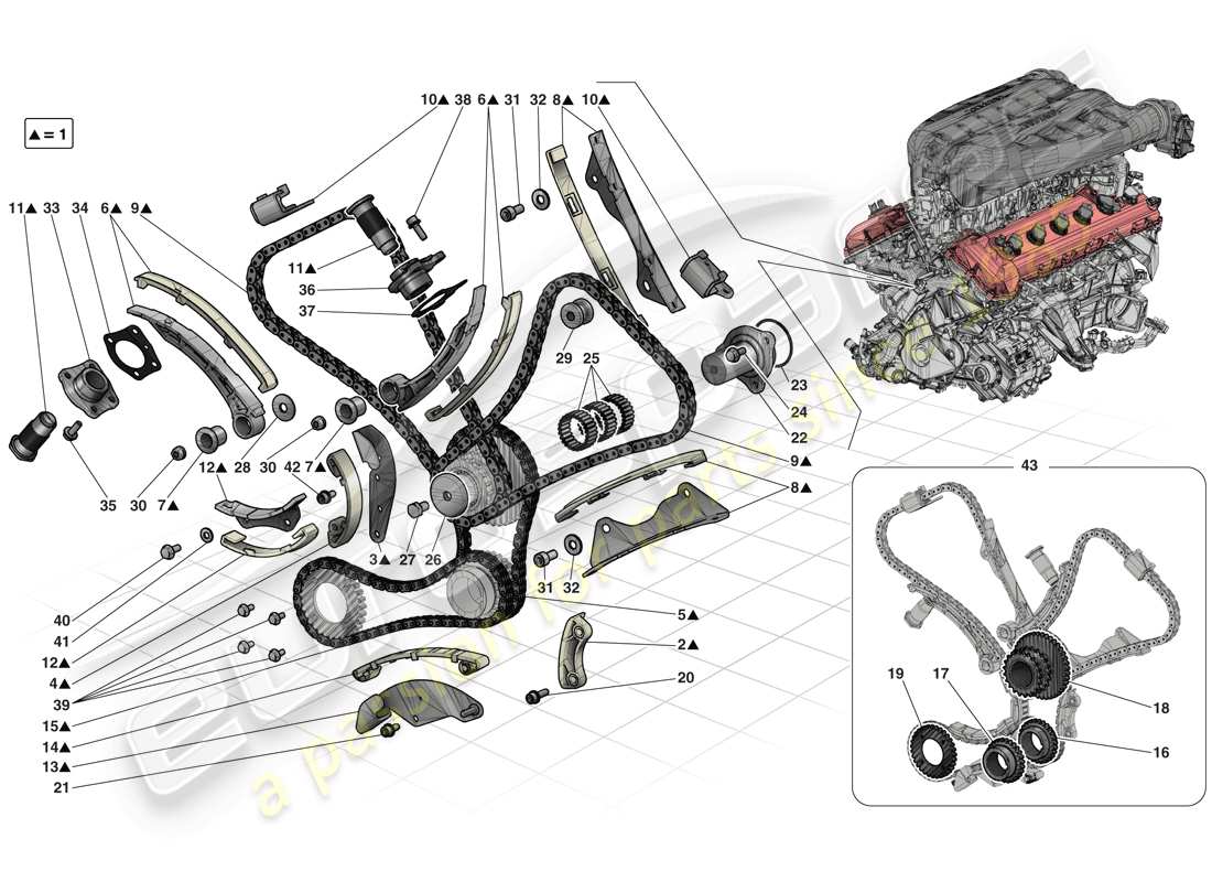 ferrari laferrari (europe) timingsystem - antrieb teilediagramm