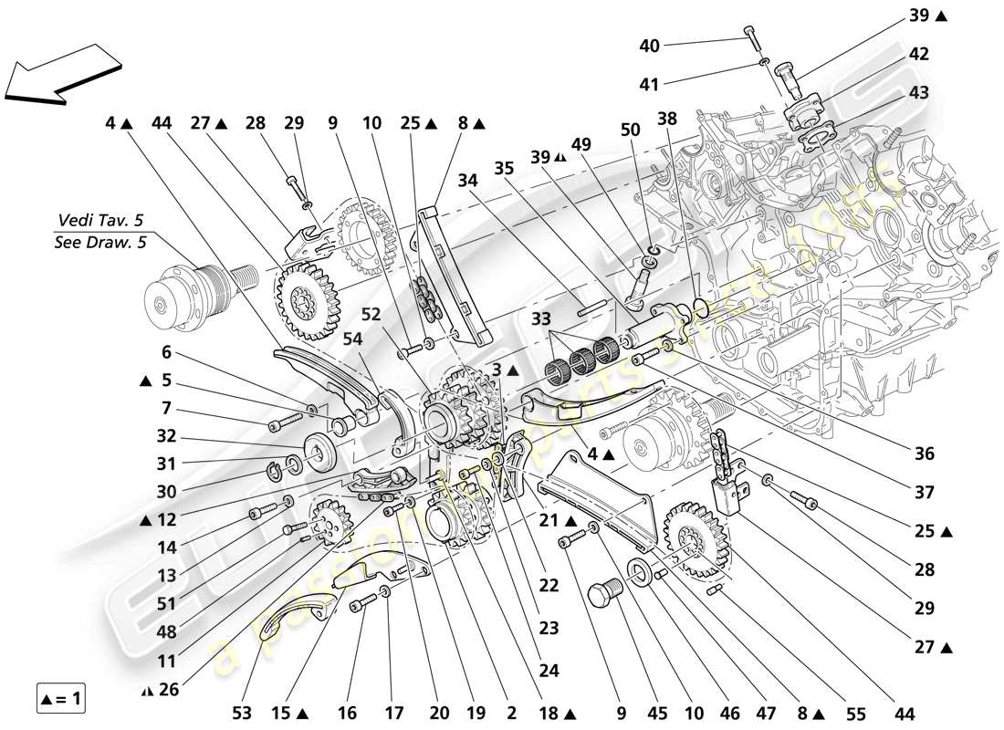 maserati trofeo timing - steuerungen teilediagramm