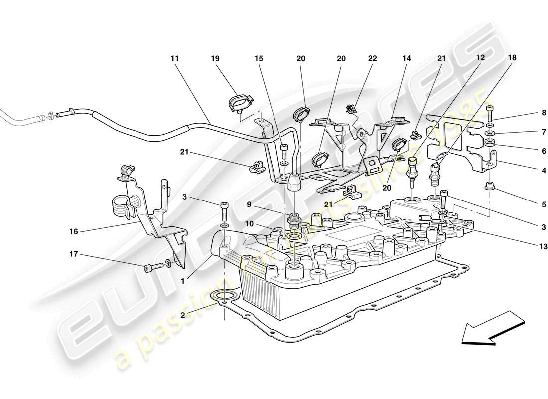 ferrari california (europe) wärmetauscher teilediagramm