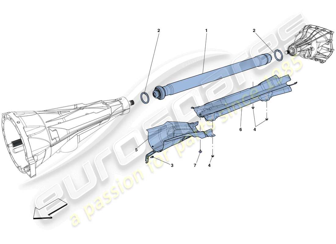 ferrari gtc4 lusso (rhd) getrieberohr-ersatzteildiagramm
