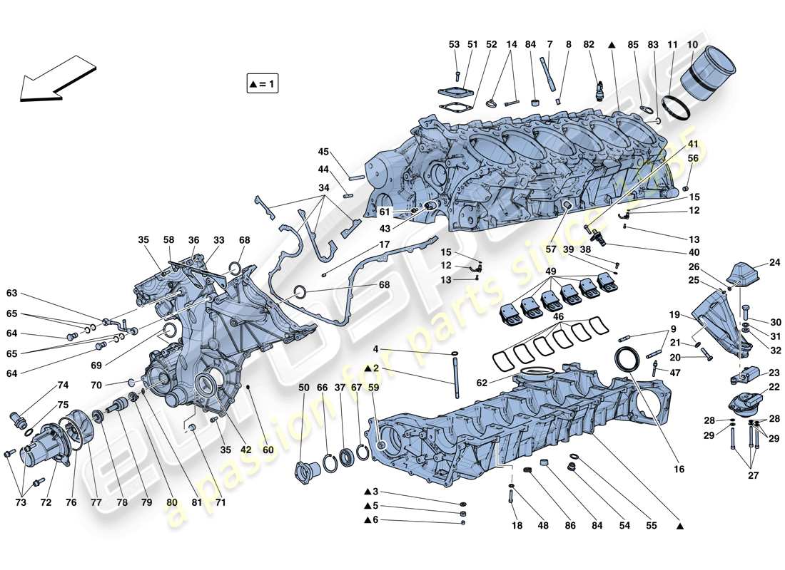 ferrari 812 superfast (usa) kurbelgehäuse-teilediagramm